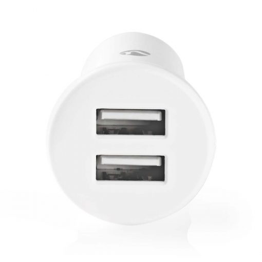Billaddare 2 utgångar vit | 2.4 A | 2 utgångar | USB-A | V