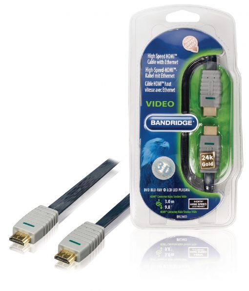 Höghastighets HDMI® kabel Ethernet 3m - BVL1603
