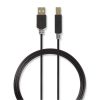 USB kabel skrivare 3m | USB 2.0-kabel | A-hane - B-hane