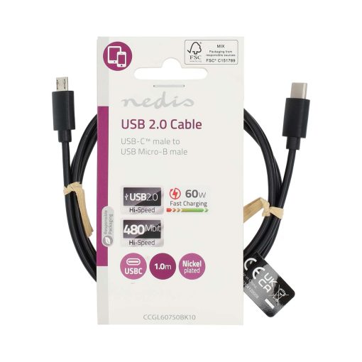 USB-A till Micro USB 1m svart