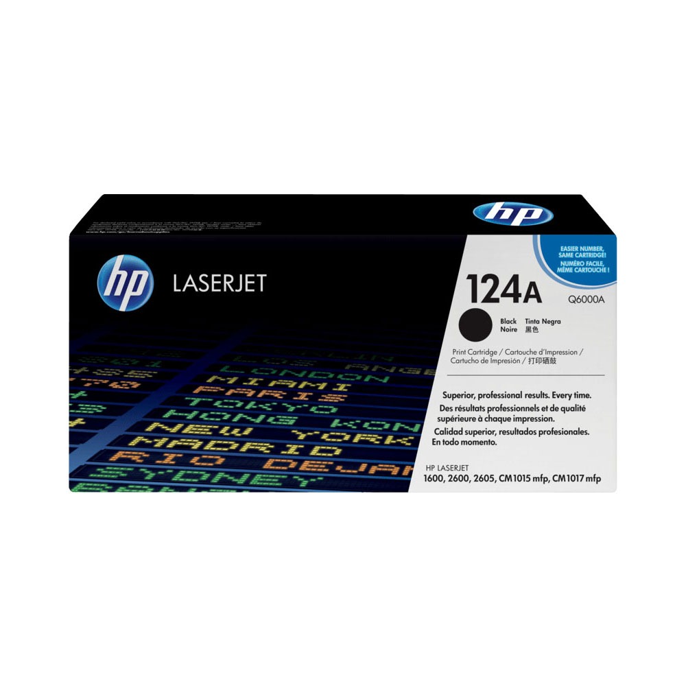 HP 124A Svart Original LaserJet tonerkassett ( Q6000A )