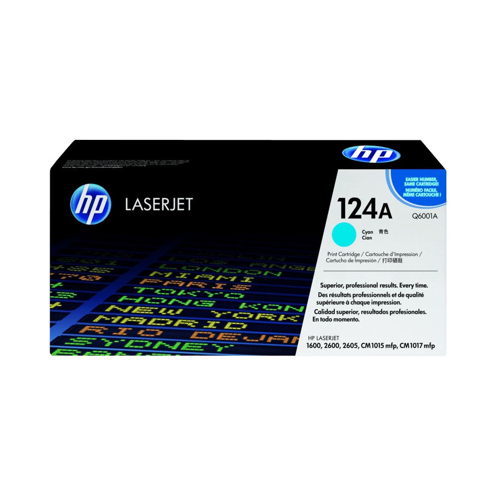 HP 124A Cyan Original LaserJet tonerkassett ( Q6001A )