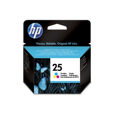 HP 25 Färg Magenta, Gul, Cyan Original Bläckpatron