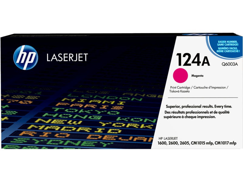 HP 124A Magenta Original LaserJet tonerkassett ( Q6003A )