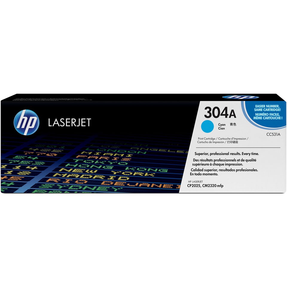 HP 304A Cyan Original LaserJet tonerkassett ( CC531A )