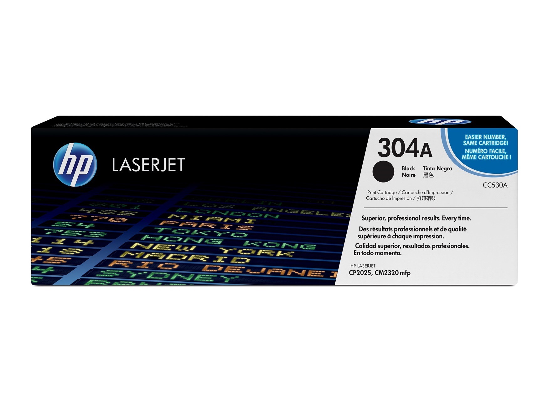 HP 304A Svart Original LaserJet tonerkassett ( CC530A )