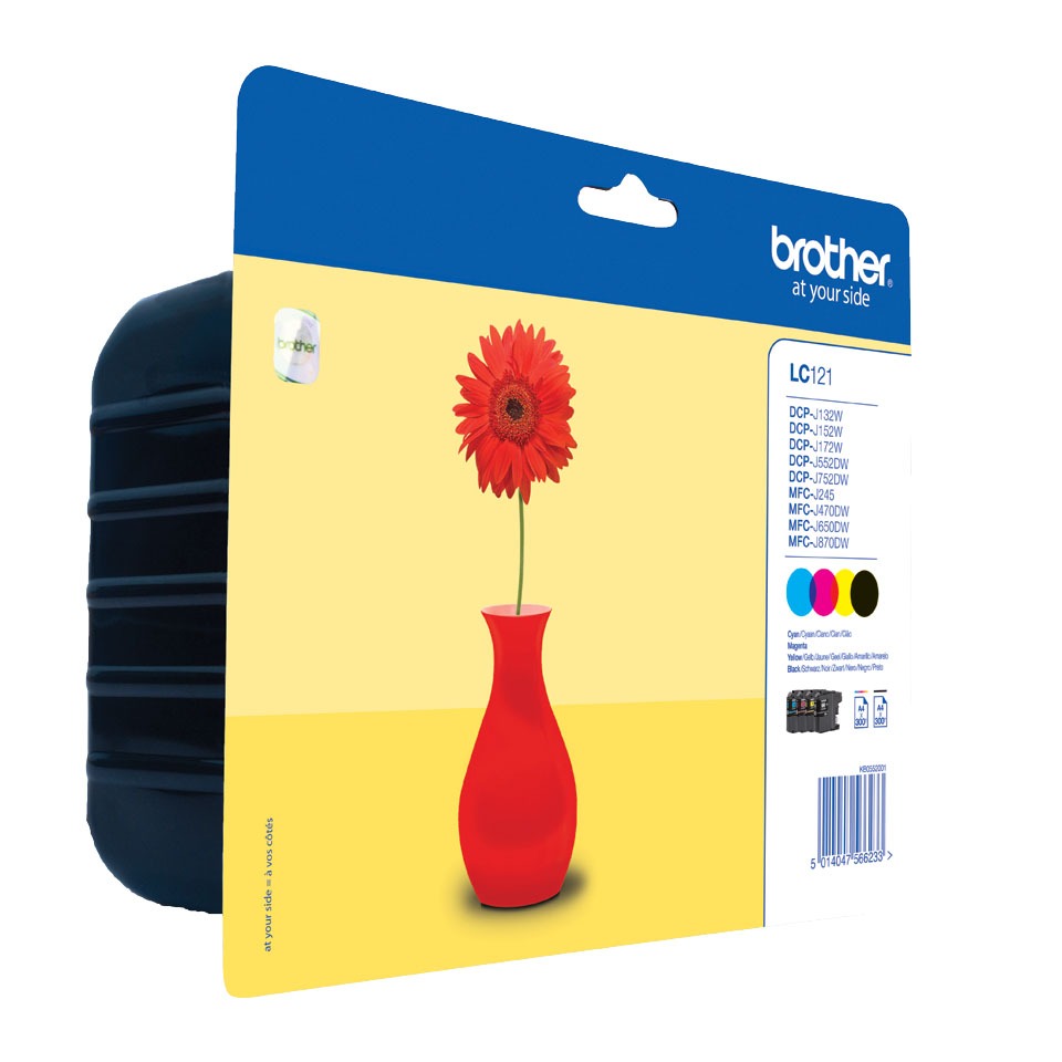 Brother LC121 Multipack Orginal Bläckpatroner C,M,Y,BK