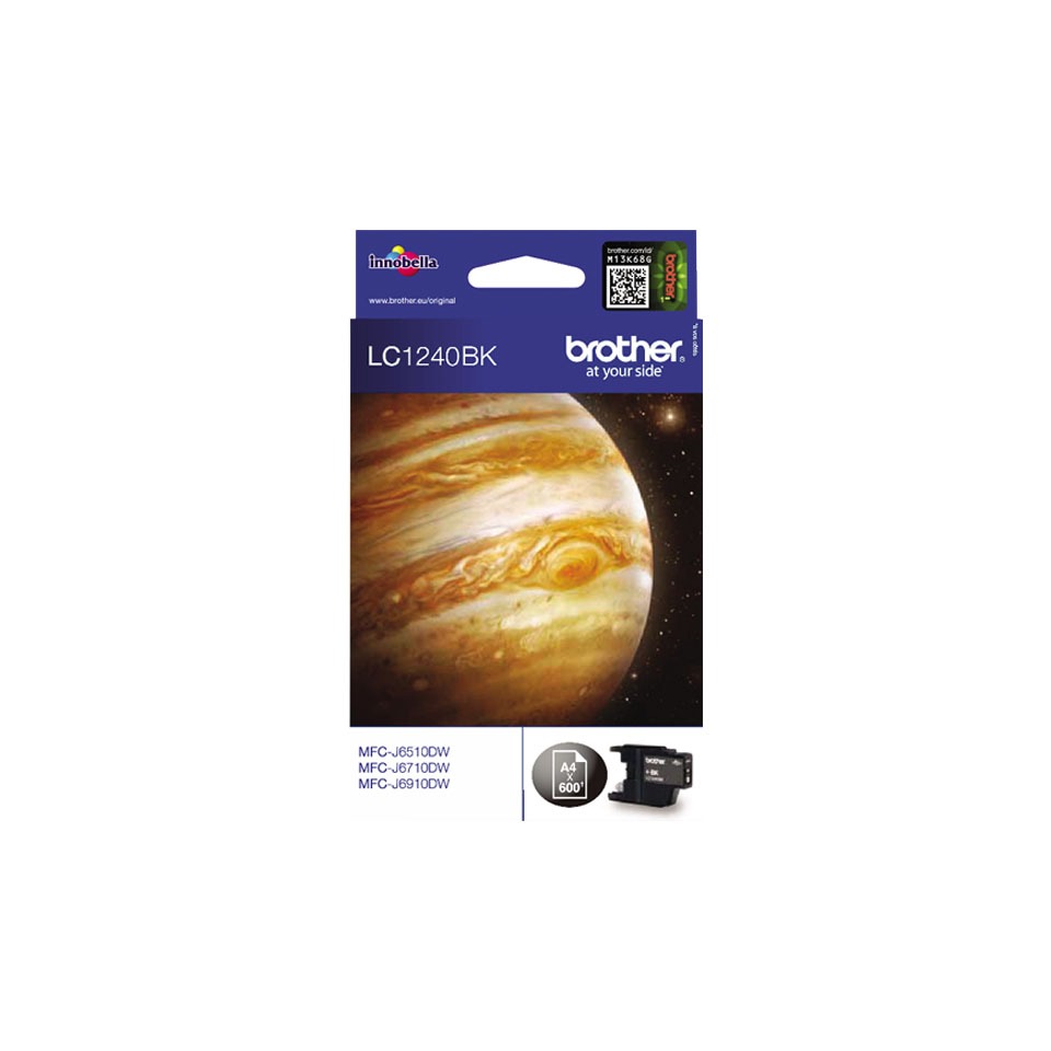 Brother LC1240BK Svart Original Bläckpatron