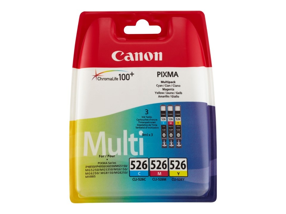 Canon CLI 526 Multipack 3-pack Gul, Magenta, Cyan