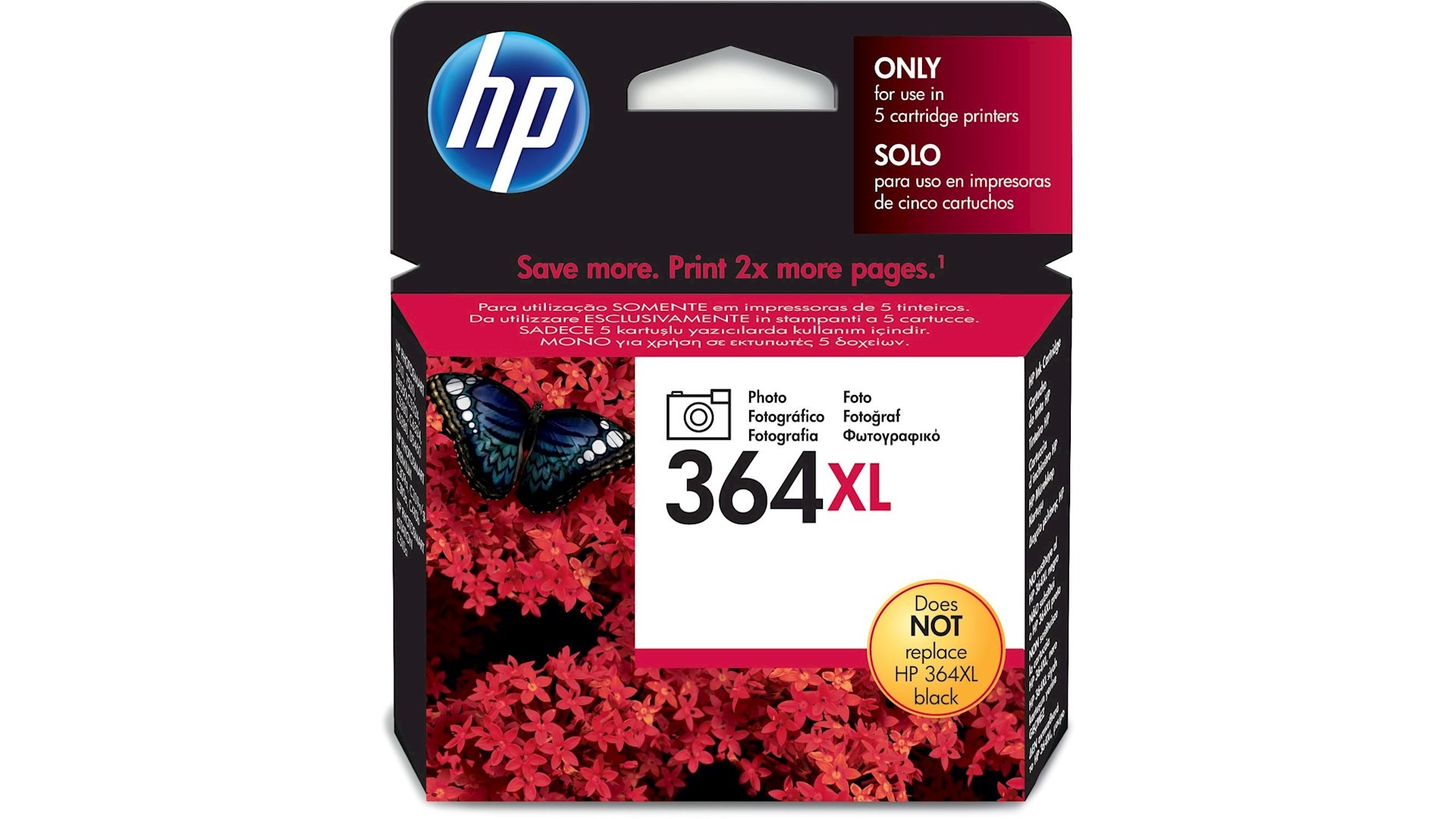 HP 364XL foto svart Original Bläckpatron för fotoutskrift (CB322EE)