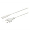 Strömkabel 5m med Eurohane - IEC-320-C7 5m vit