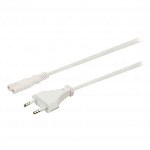 Strömkabel 5m med Eurohane - IEC-320-C7 5m vit
