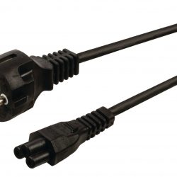 Strömkabel jordad 5m hane | IEC-320-C5 | 5m | svart