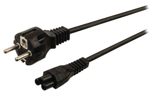 Strömkabel jordad 5m hane | IEC-320-C5 | 5m | svart