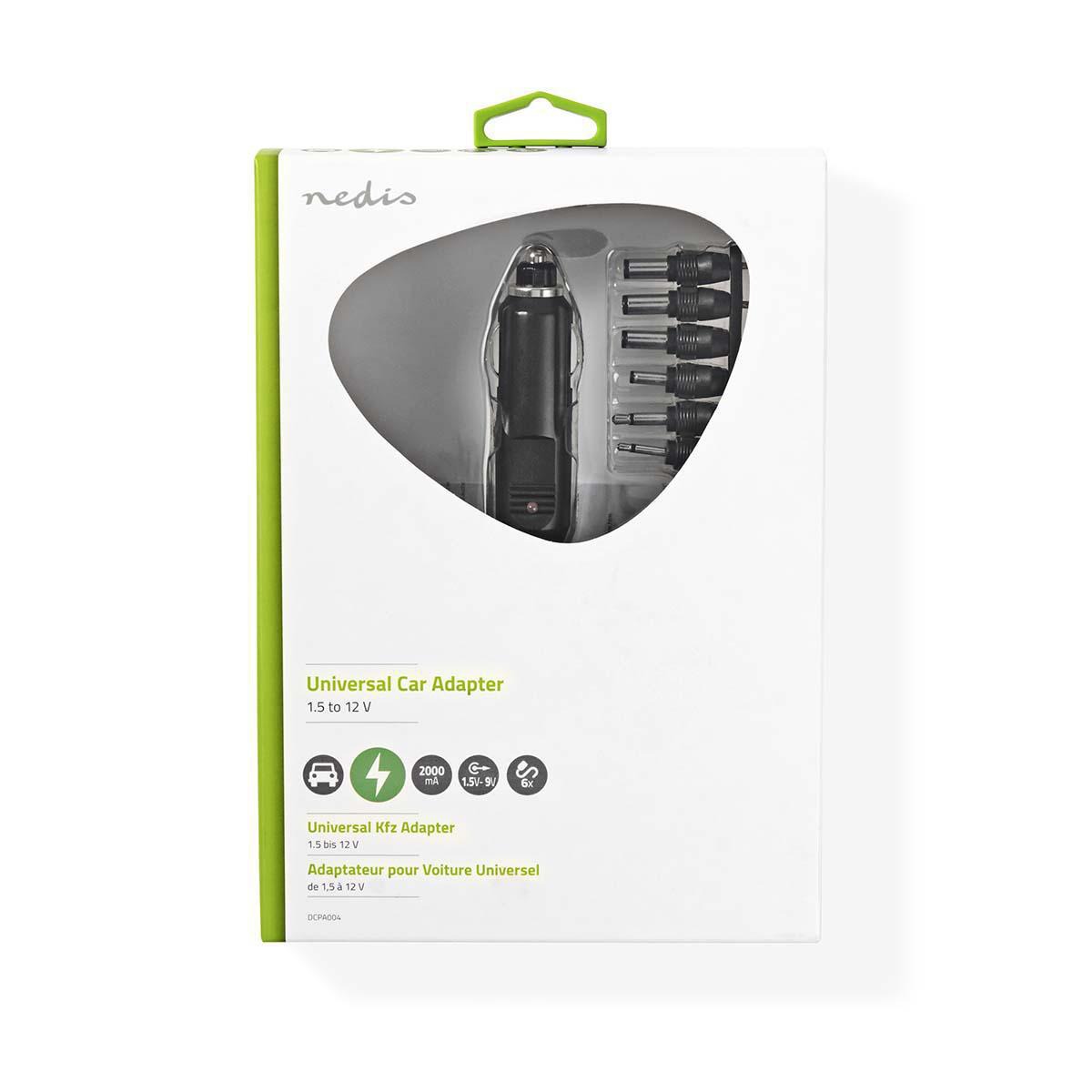 Universalnätadapter DCPA004 | 1.5/3/4.5/6/7.5/9/12 VDC | 2.0 A