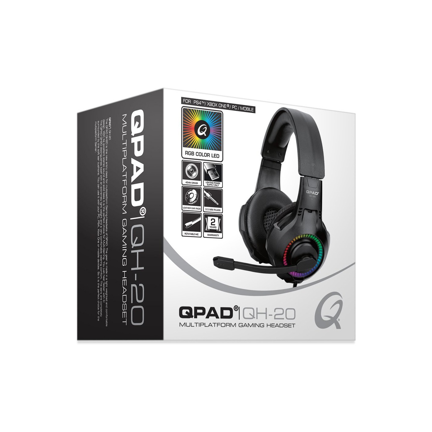 QPAD QH 20 RGB Stereo Gaming Headset