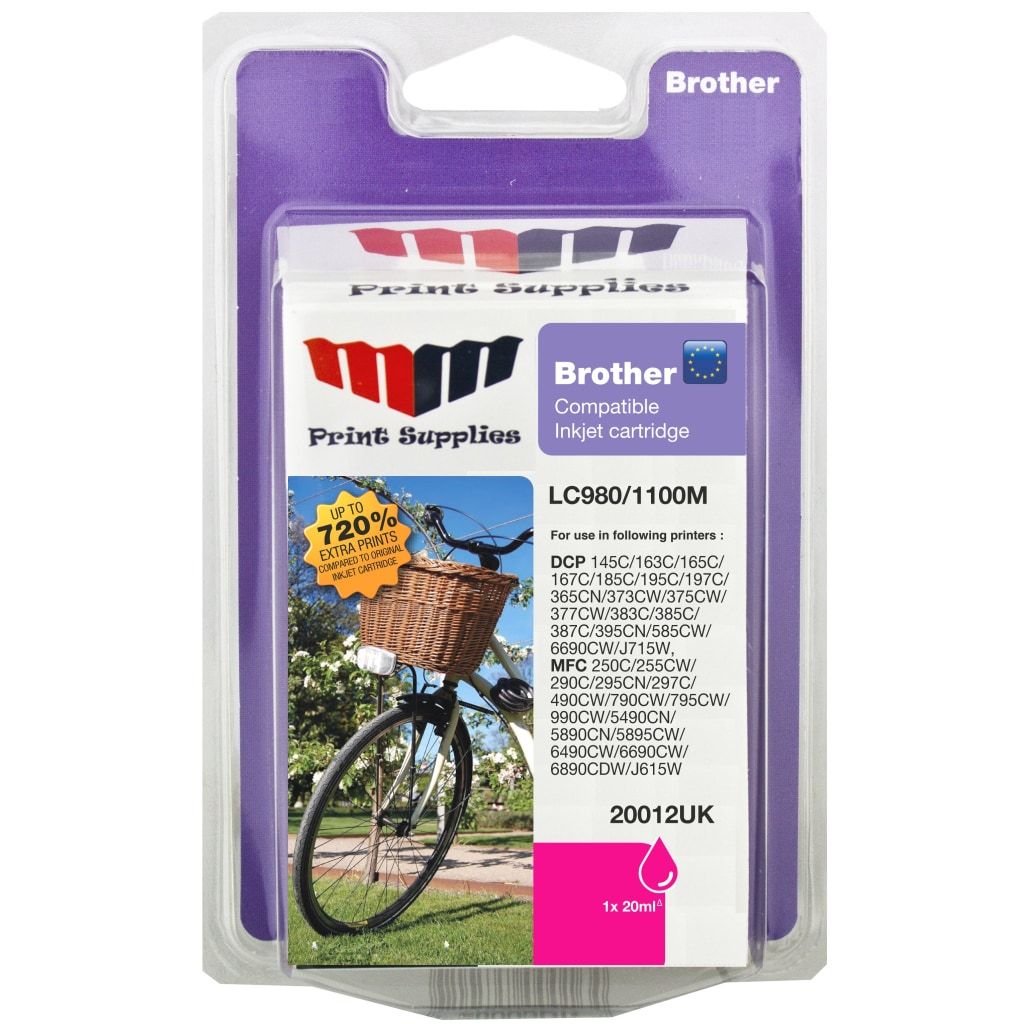 Bläckpatron Magenta Kompatibel LC980M/LC1100M