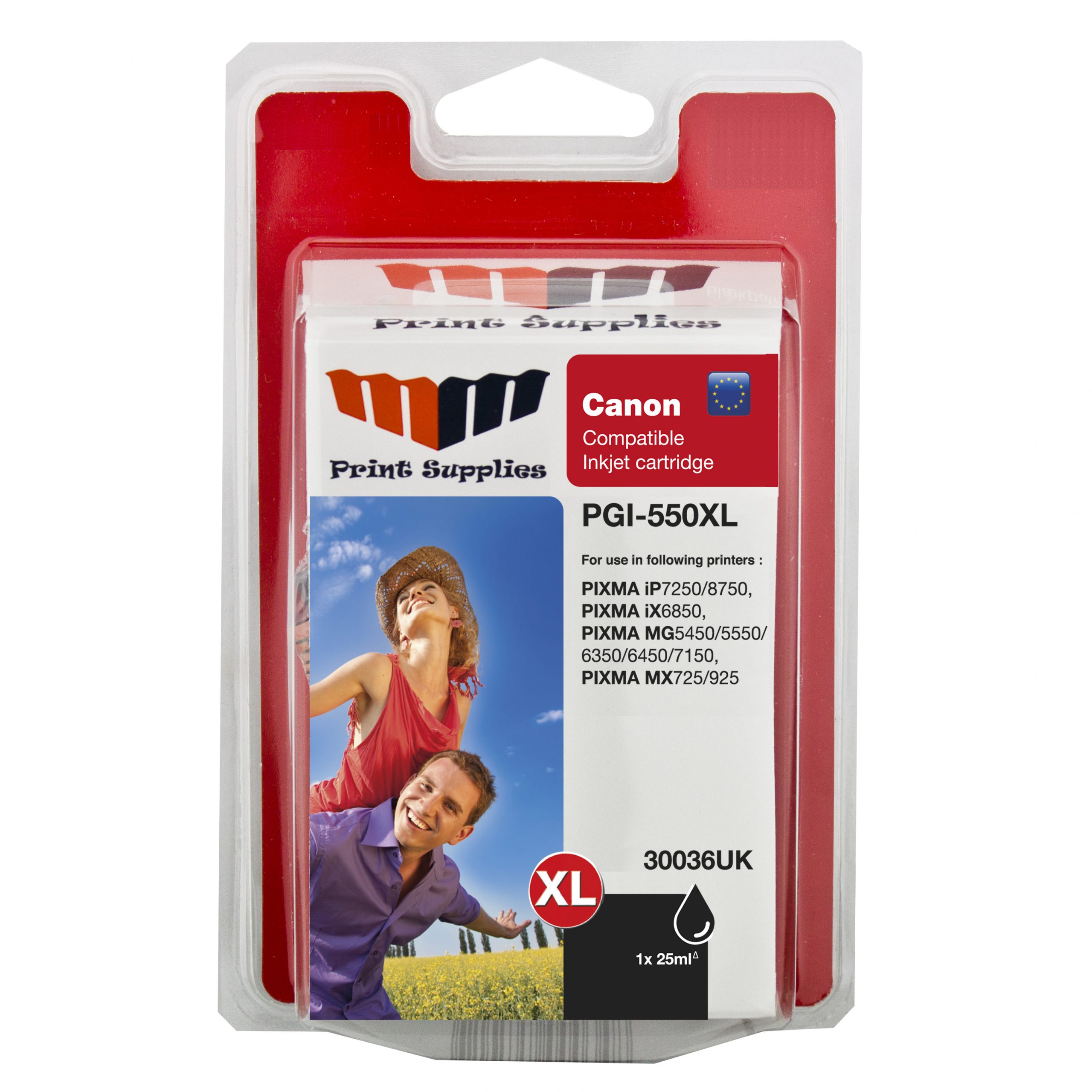 Kompatibel PGI-550BKXL Svart Bläckpatron från MM Print Supplies