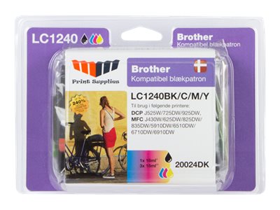 Multipack Kompatibla bläckpatroner LC1240 | BK,C,M,Y | MMPS