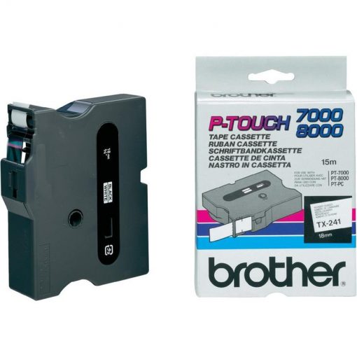 Brother Etikett-tejp TZ 241 Vit och svart utskrift - BROTX241