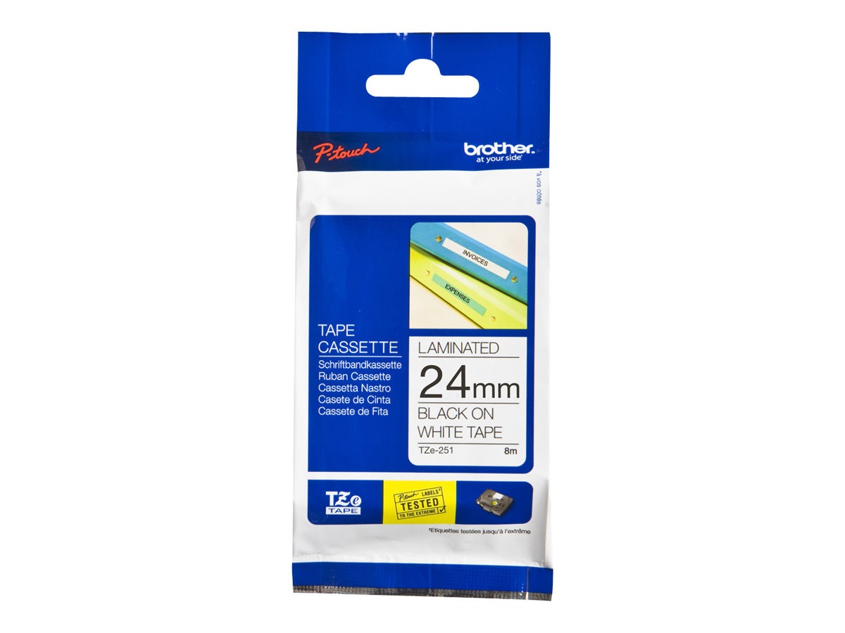 Brother TZ251 P-touch Tape Svart/Vit