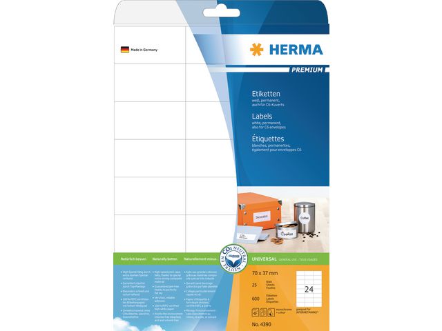 Etikett HERMA Premium 70x37mm