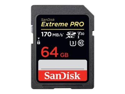 SanDisk Extreme Pro SDXC 64GB Video Class V30 / UHS-I U3 / Class10