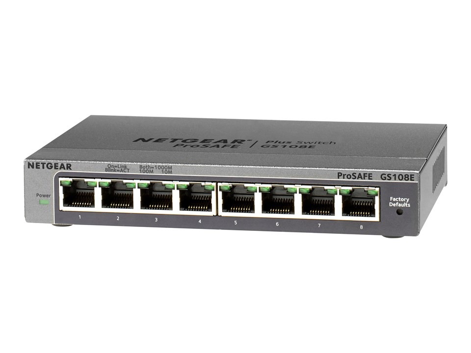 Netgear GS108E V3 Smart Managed Plus | 8-portar