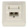 RJ45 väggskärm med 2 RJ45 nätverksanslutningar | Nedis