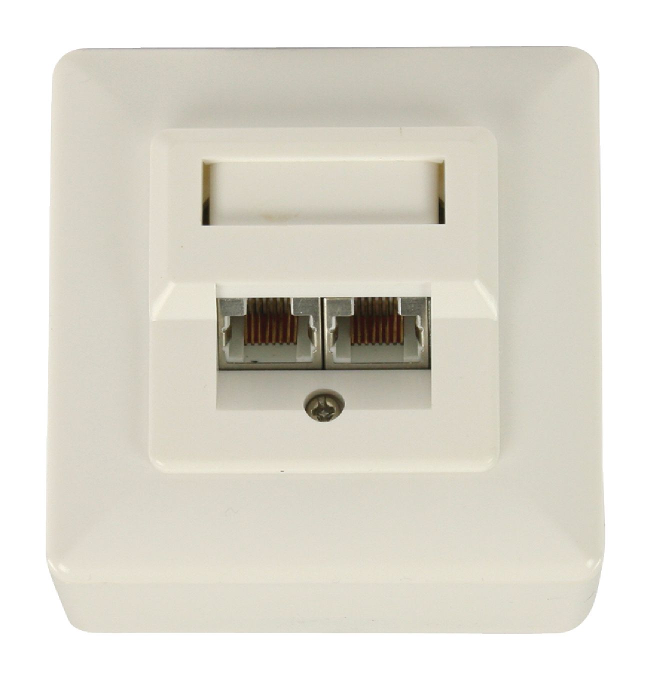 RJ45 väggskärm med 2 RJ45 nätverksanslutningar | Nedis