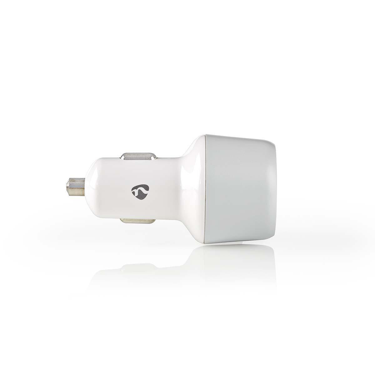Billaddare vit snabbladdning | 3.0 A | 2x USB (QC 3.0)