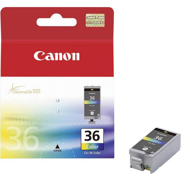 Canon CLI-36 Original Inkjet Ink Cartridge - Cyan, Magenta, Yellow - 1 Each - View #11