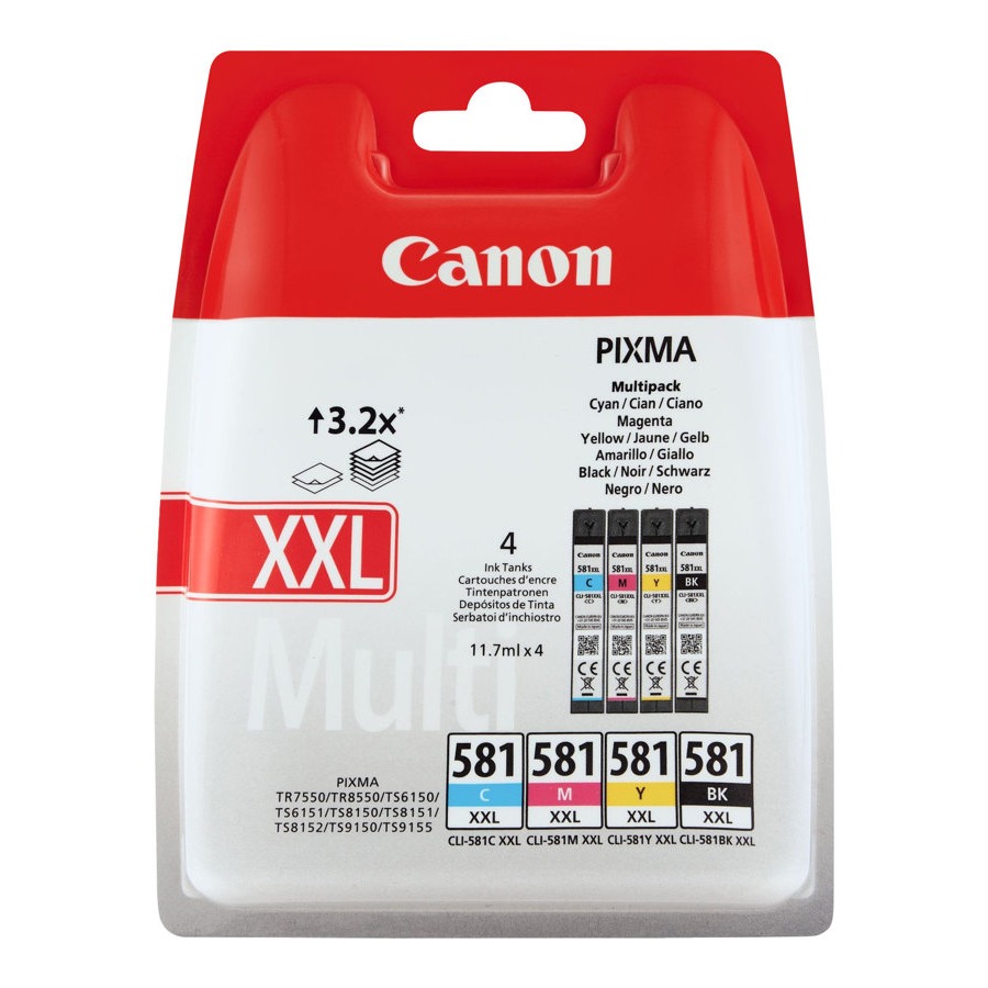 CANON INK CLI-581XXL C/M/Y/BK