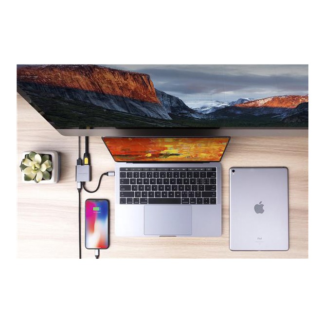 Hyper - Hyperdrive 3-in-1 USB-C Hub with 4K HDMI (Space Gray) - Bild 2