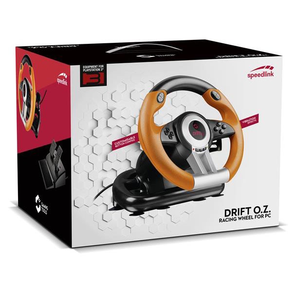 SpeedLink Drift O.Z. Racing Wheel for PC /Black-Orange
