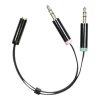 Adapter PC-headset 2x3 5mm hane - 1x3 5mm hona AUD-202