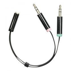 Adapter PC-headset 2x3 5mm hane - 1x3 5mm hona AUD-202