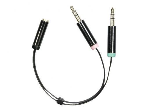 Adapter PC-headset 2x3 5mm hane - 1x3 5mm hona AUD-202