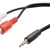 Adapter 3.5mm till RCA | 3.5mm hane - 2x RCA hona | 0,2m