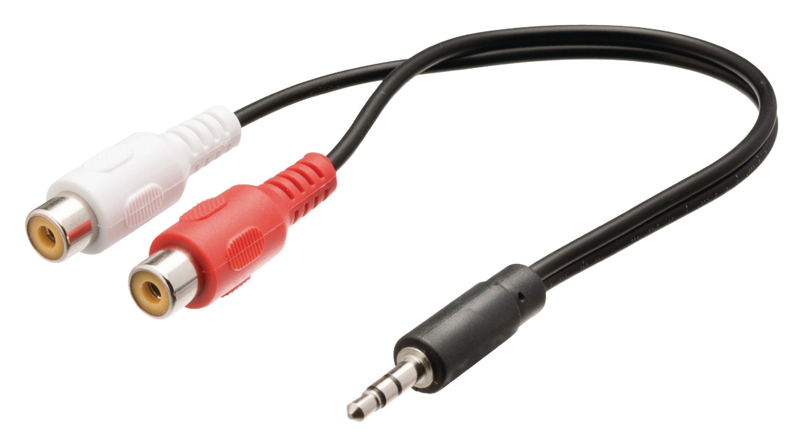 Adapter 3.5mm till RCA | 3.5mm hane - 2x RCA hona | 0,2m