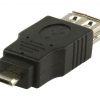 Adapter USB 2.0 Micro B Hane - USB A Hona | Svart