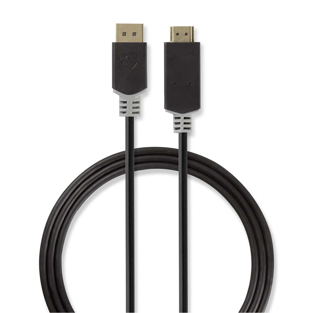 Displayport till HDMI 2m | DisplayPort hane - HDMI-kontaktdon | 2.0 m