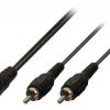 Ljuddelningskabel 2m | RCA hane - 2xRCA hane svart