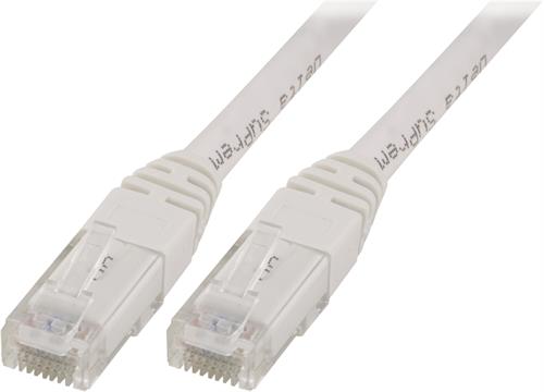Nätverkskabel 3m vit | UTP Cat.5e patchkabel | deltaco