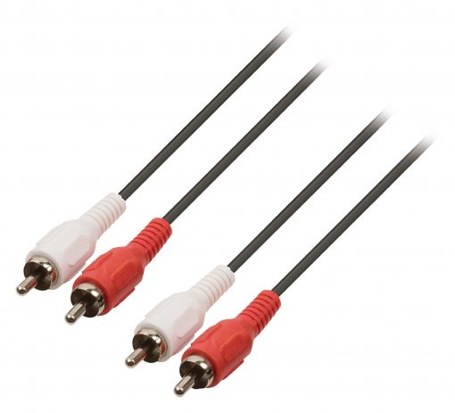 Stereo Ljudkabel RCA 1.5m | 2xRCA - 2xRCA Svart | Nedis