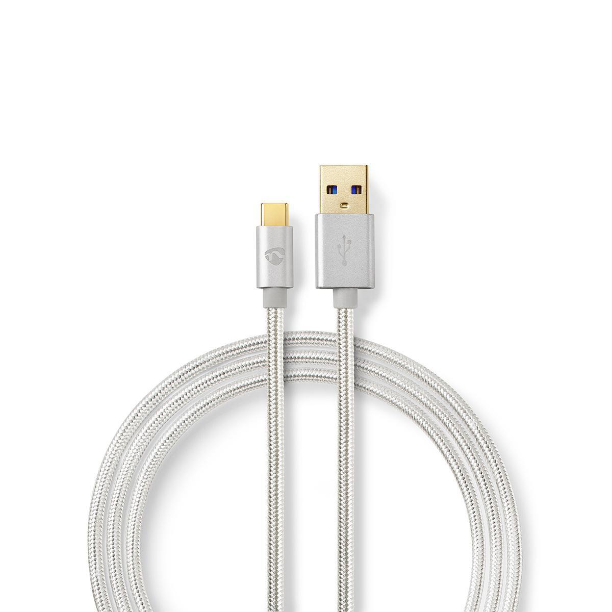 USB C kabel 1m | Typ-C hane - A hane | 1.0 m | Aluminium
