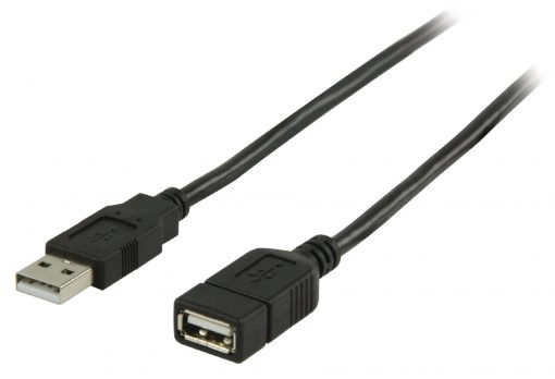 USB 2.0 Förlängningskabel 2m | USB A hane - USB A hona