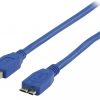 USB 3.0-Kabel USB A hane - Micro B-hane Rund | 2.00m | Blå