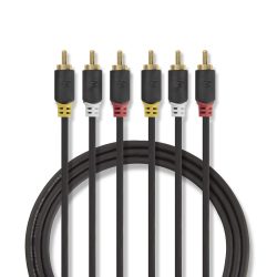 Komposit videokabel 3x RCA