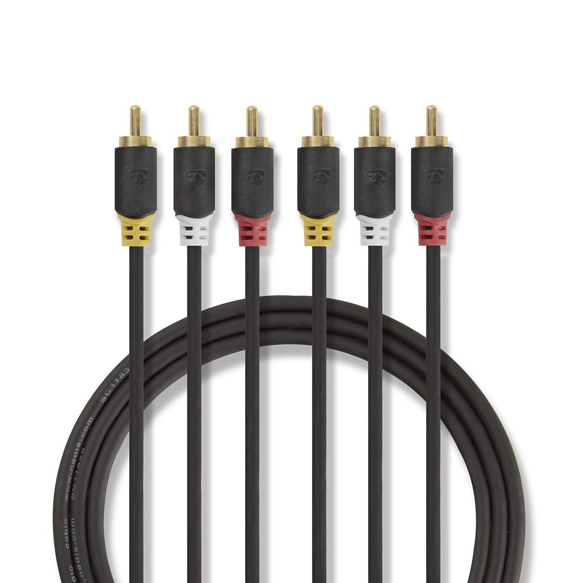 Komposit videokabel 3x RCA